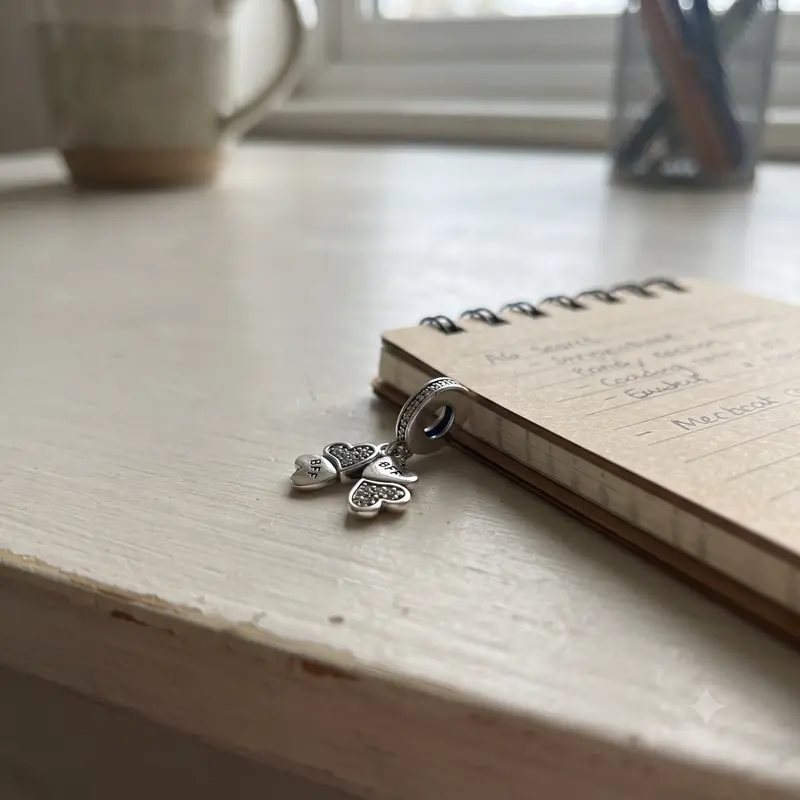 Best Friends Forever Dangle Charm, Clear CZ photo review