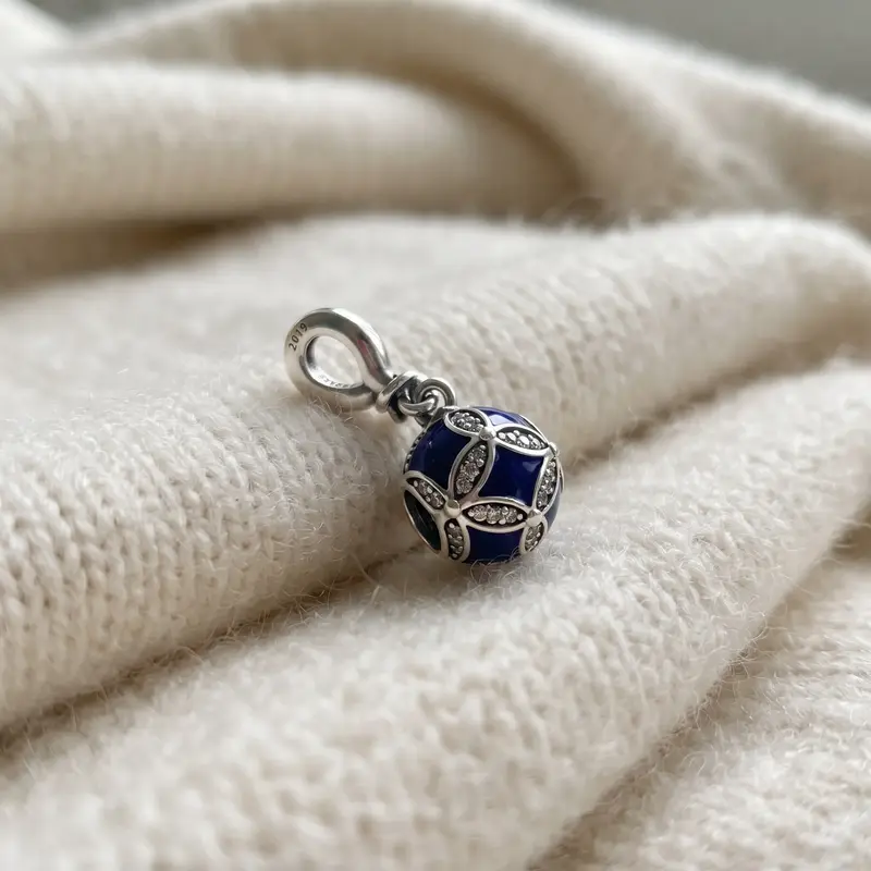 Blue Christmas Ornament Dangle Charm photo review