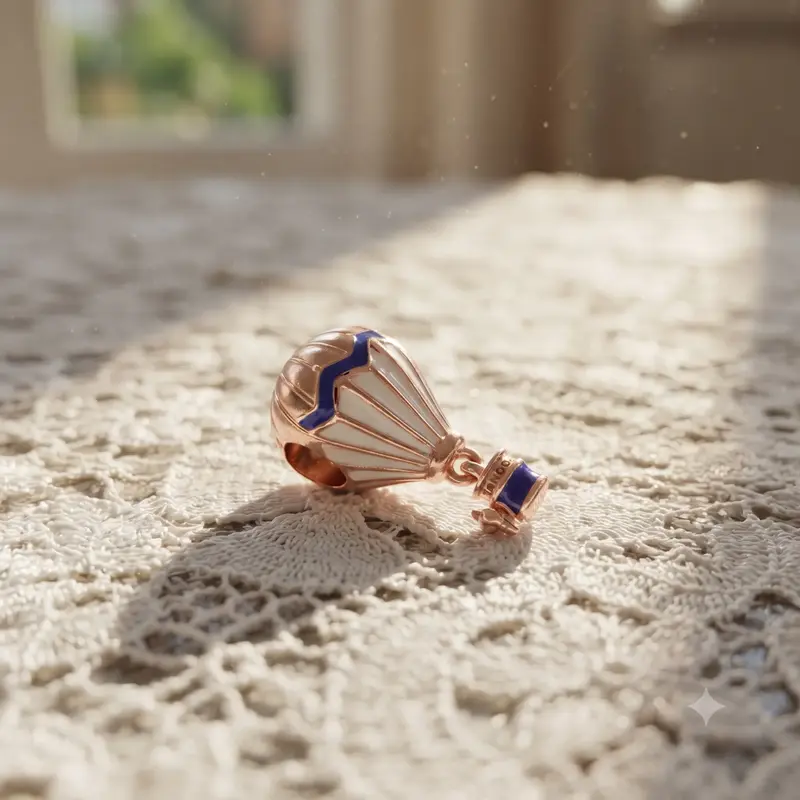 Blue Hot Air Balloon Travel Charm photo review