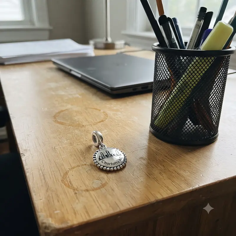 Charlotte Dangle Charm, Black Enamel photo review