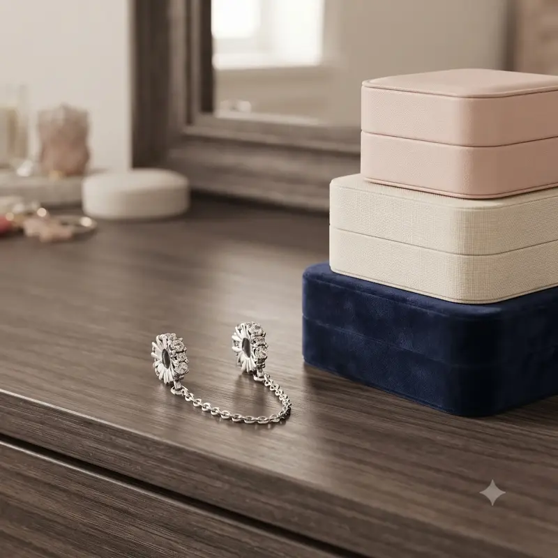 Clear Sparkle Safety Chain Charm photo review