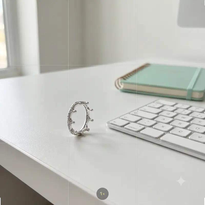Clear Sparkling Crown Ring photo review