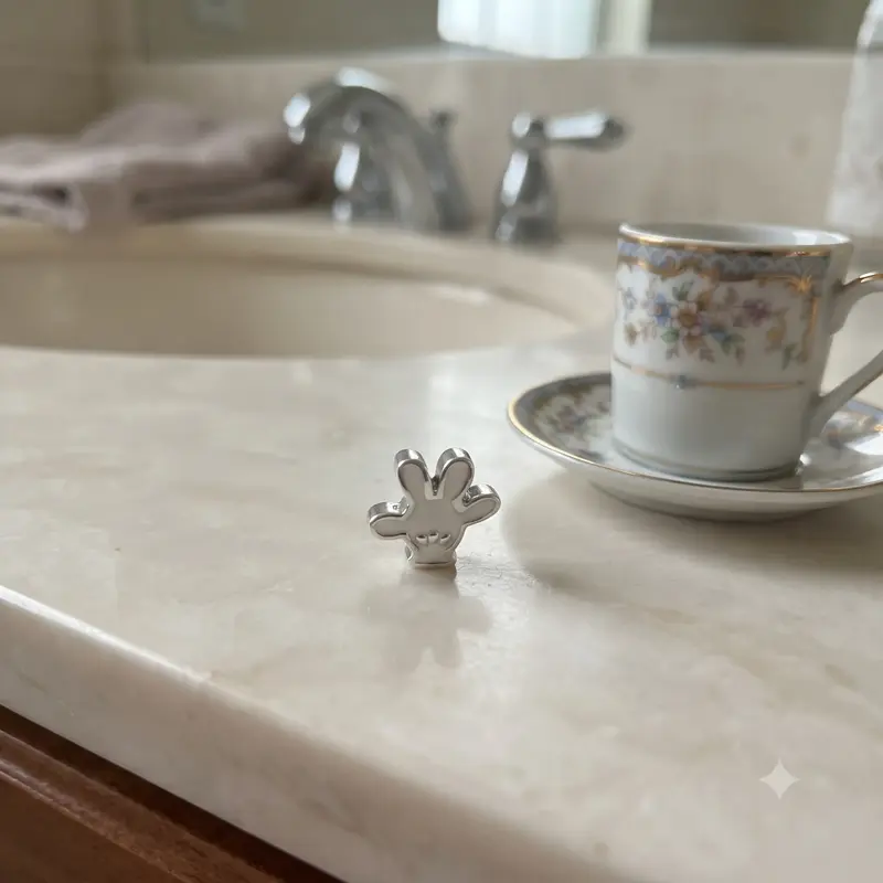 Disney, Mickey Glove Petite Locket Charm, White Enamel photo review
