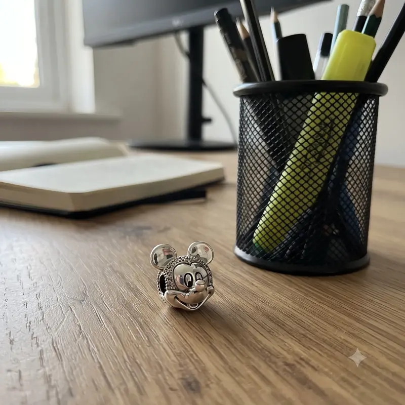 Disney, Shimmering Mickey Portrait Clip, Clear CZ photo review