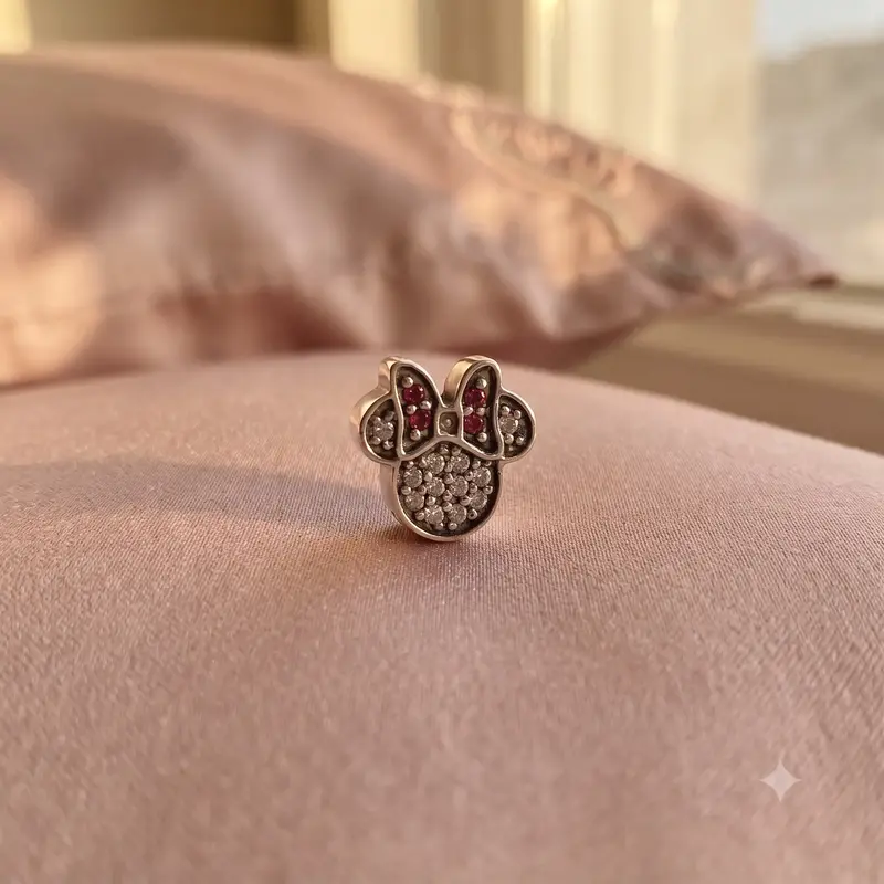 Disney, Sparkling Minnie Icon Petite Locket Charm, Red & Clear CZ photo review