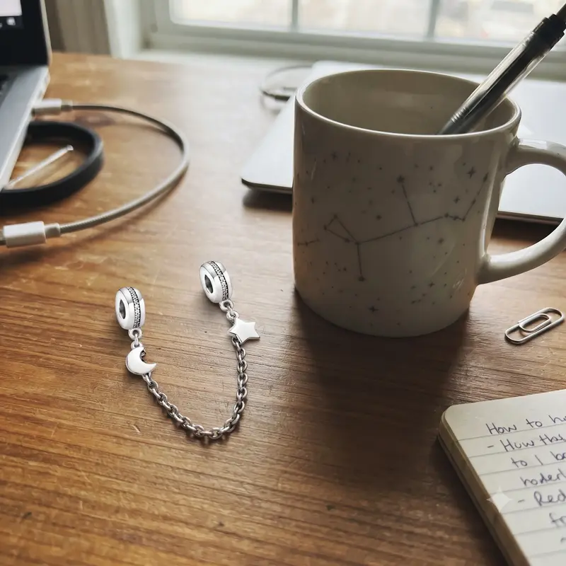 Half Moon & Star Safety Chain Charm photo review