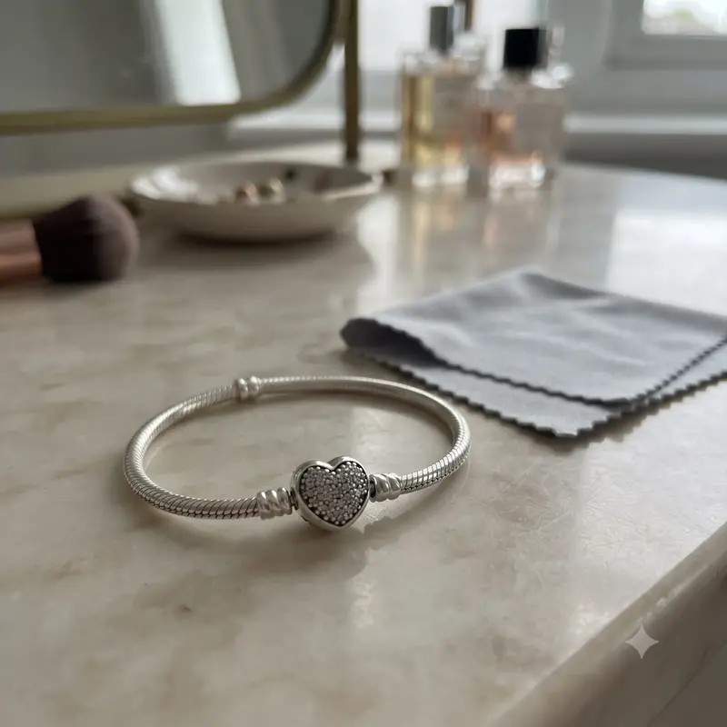 Moments Silver Bracelet, Sparkling Heart photo review