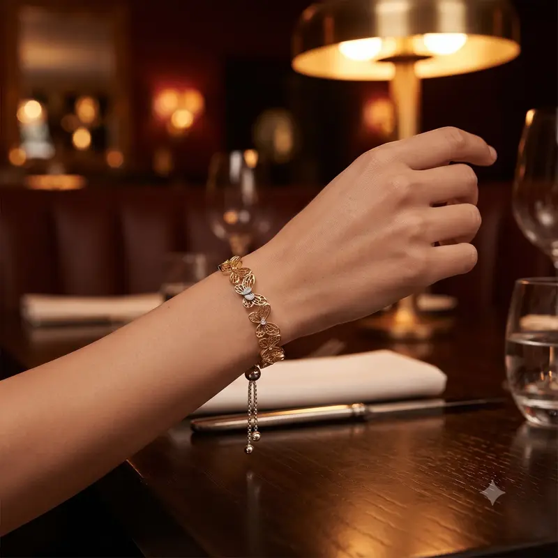 Openwork Butterfly Slider Bracelet photo review