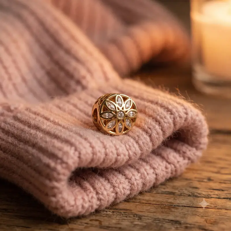 Openwork Marquise Flower Clip Charm photo review