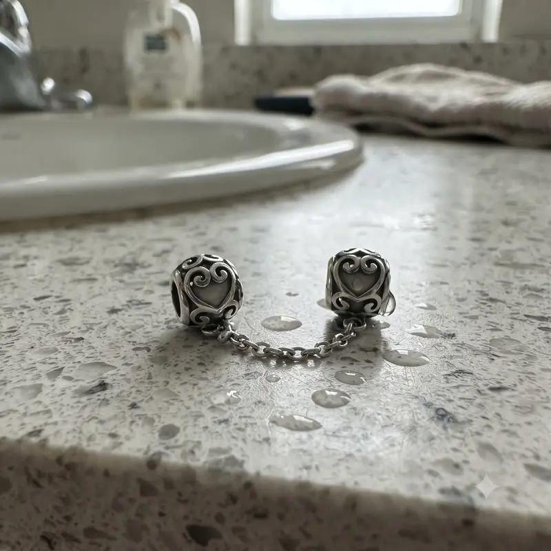 Ornate Hearts Safety Chain Charm photo review