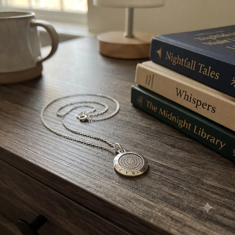 Pandora Logo Pav&eacute; Pendant Necklace photo review