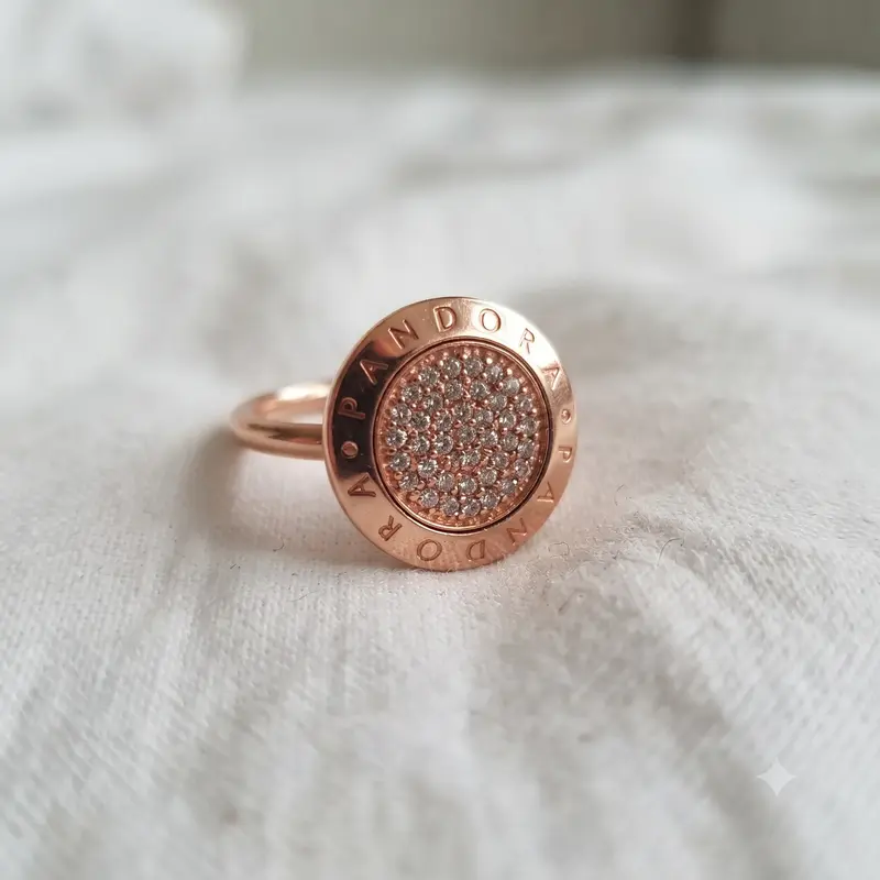 Pandora Logo Pav&eacute; Ring photo review