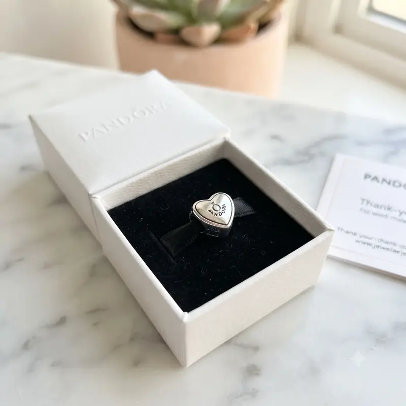 Pandora Logo Yes! Heart Charm photo review