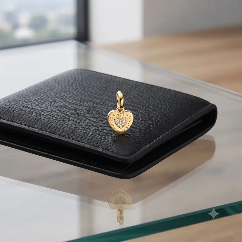 PANDORA Signature Heart Pendant, PANDORA Shine&trade; & Clear CZ photo review