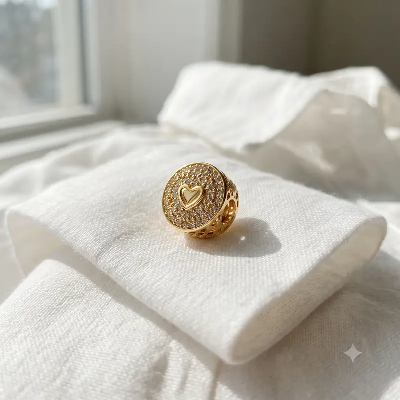 Pav&eacute; Heart Clip Charm photo review