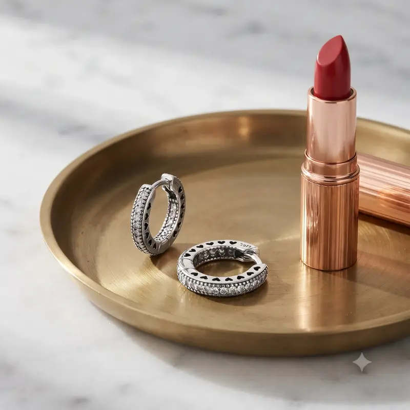 Pavé Heart Hoop Earrings photo review