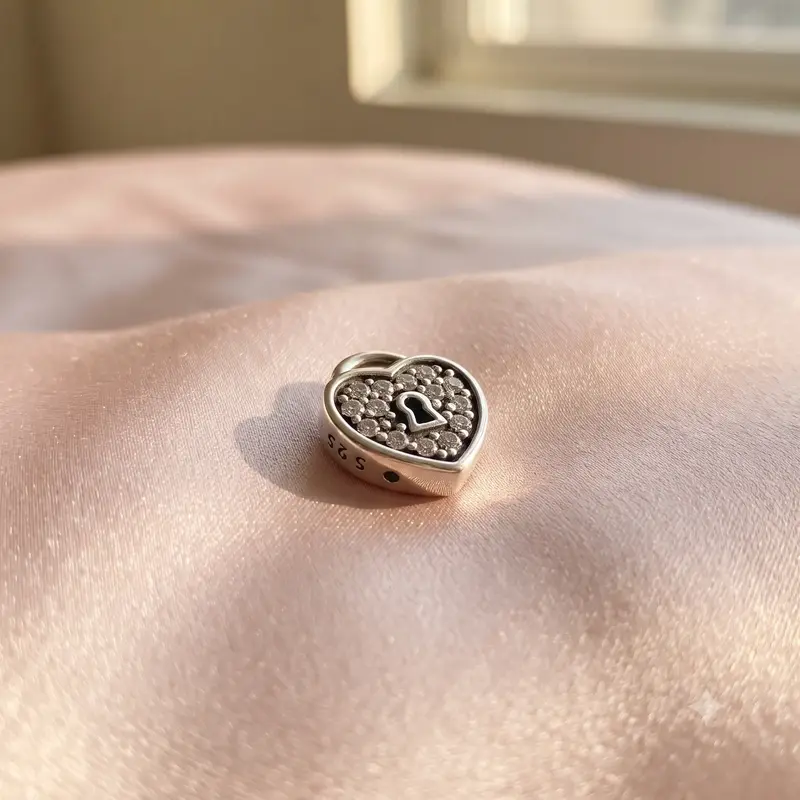 Pav&eacute; Heart Padlock Locket Element photo review