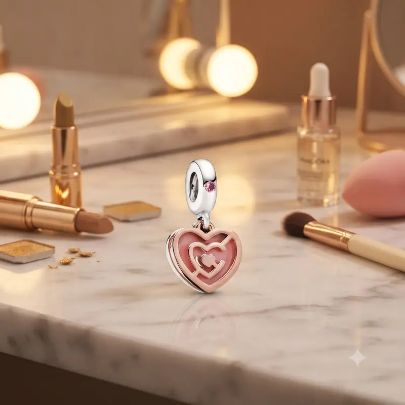 Pink Heart Labyrinth Dangle Charm photo review