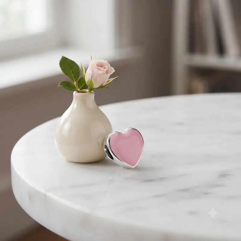 Pink Heart Petite Locket Charm, Pink Enamel photo review