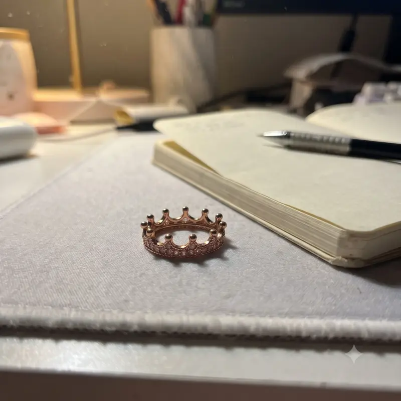 Pink Sparkling Crown Ring photo review