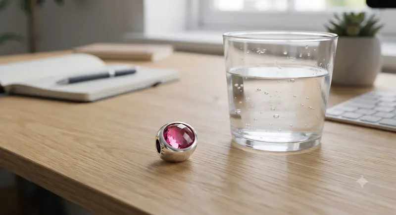 Radiant Droplet Charm, Cerise Crystals photo review