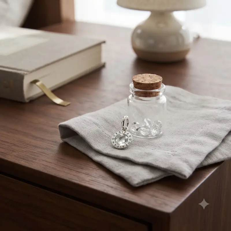 Radiant PANDORA Logo Pendant, Clear CZ photo review