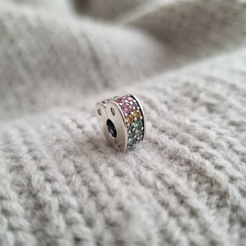 Rainbow Pav&eacute; Heart Clip Charm photo review