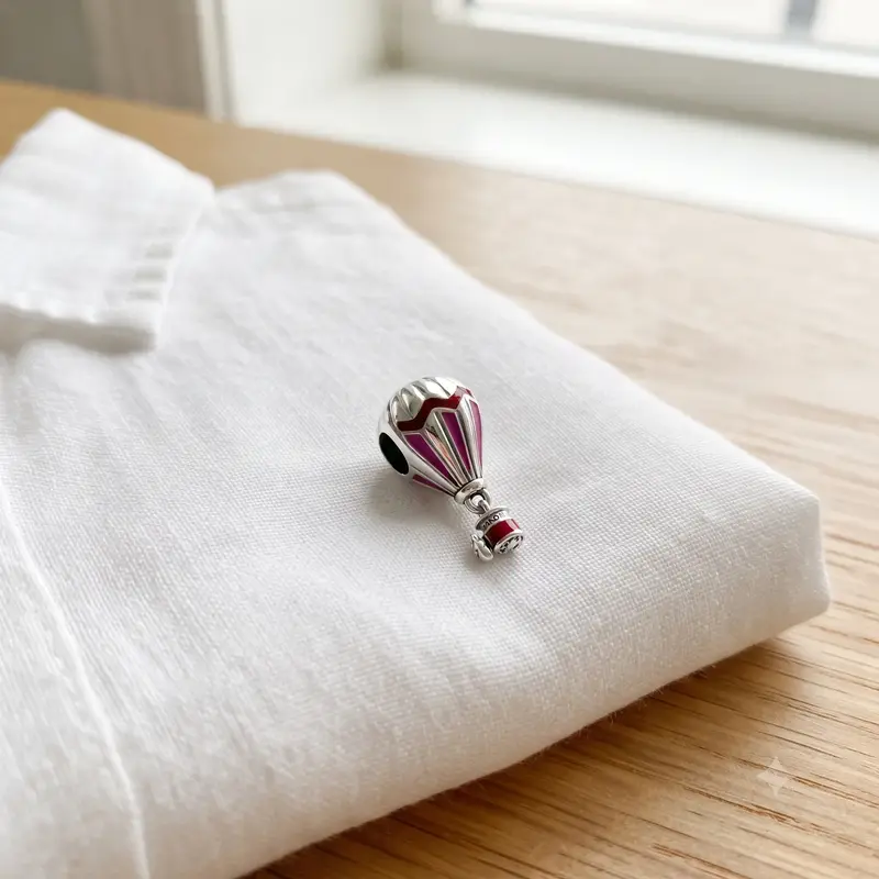 Red Hot Air Balloon Travel Charm photo review