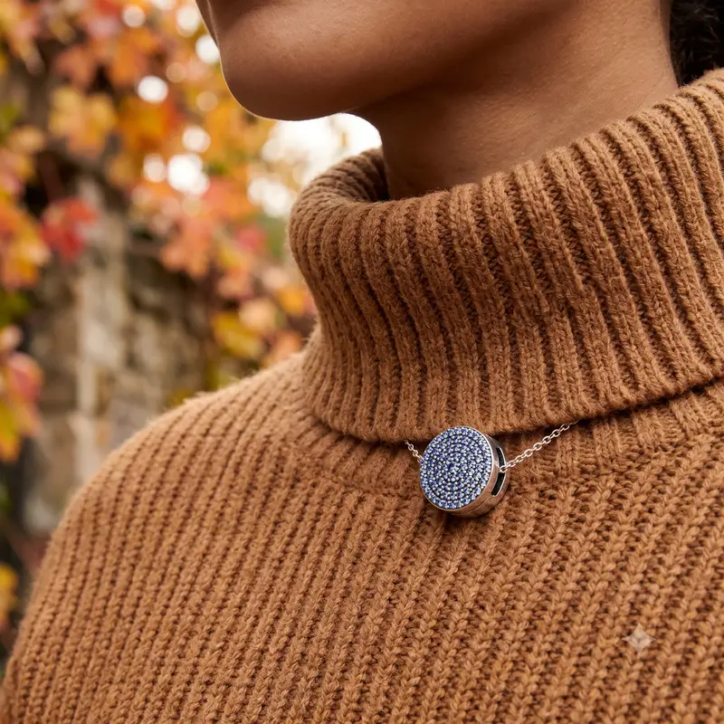 Round Blue Pav&eacute; Clip Charm photo review