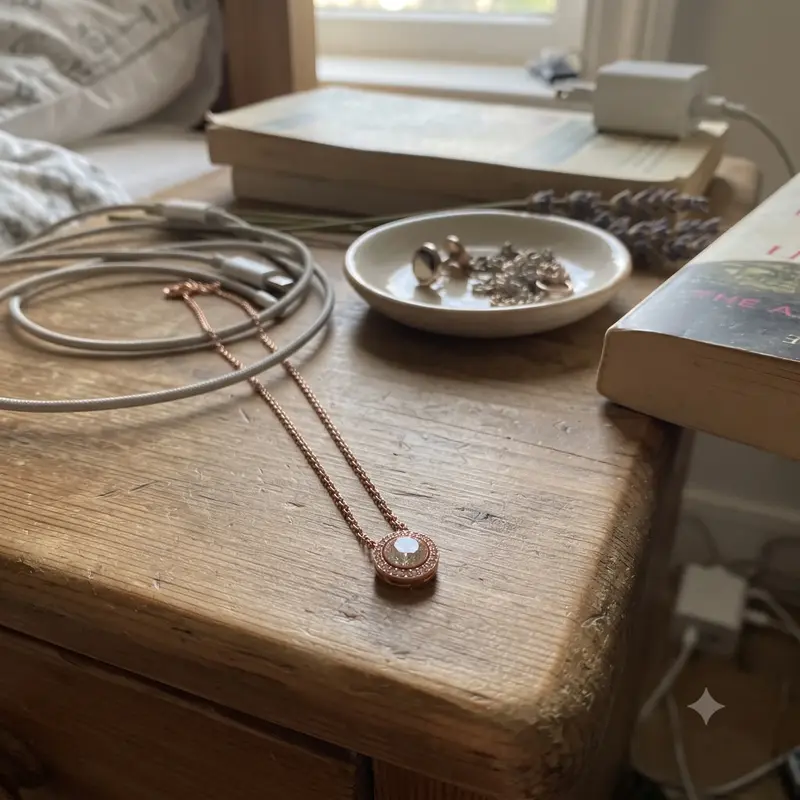 Round Sparkle Halo Necklace photo review
