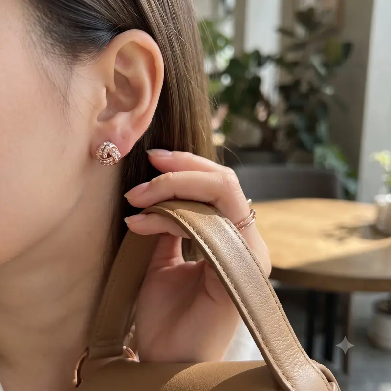 Shimmering Knot Stud Earrings photo review