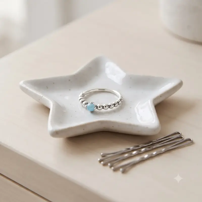 Sky Blue Beaded Ring photo review