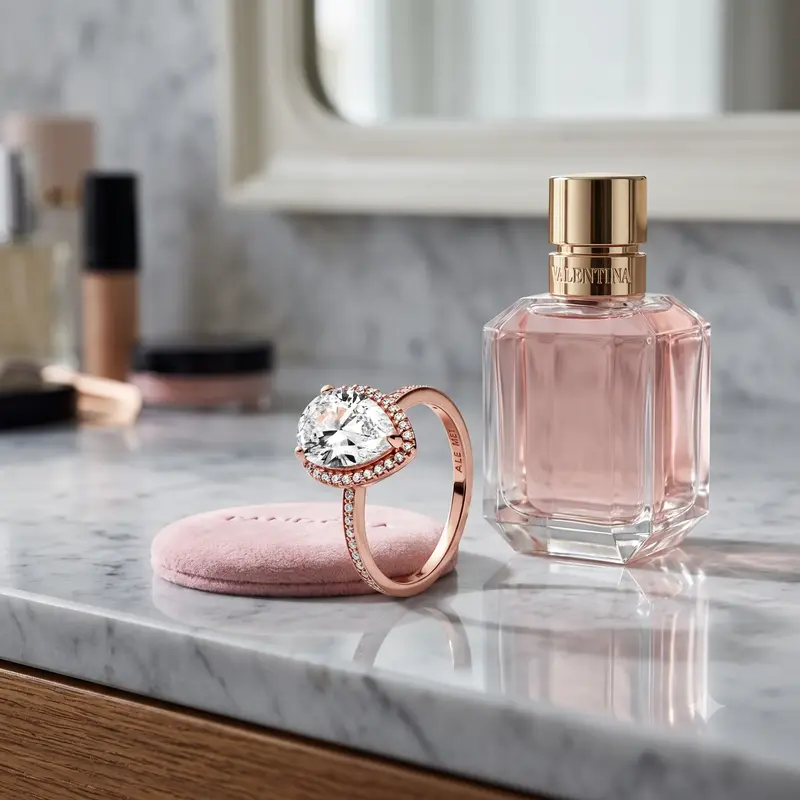 Sparkling Teardrop Halo Ring photo review