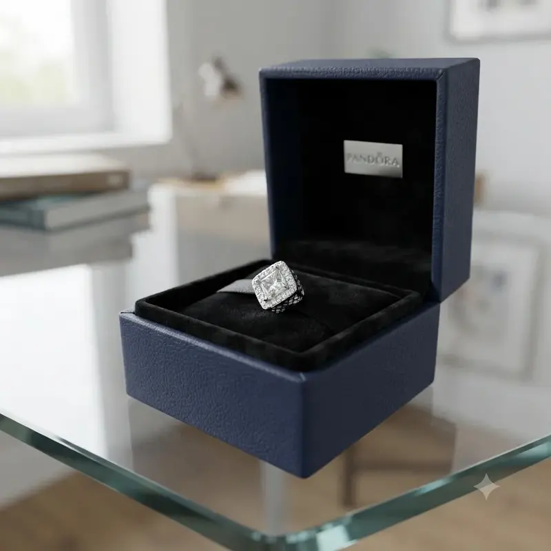 Square Sparkle Halo Charm photo review
