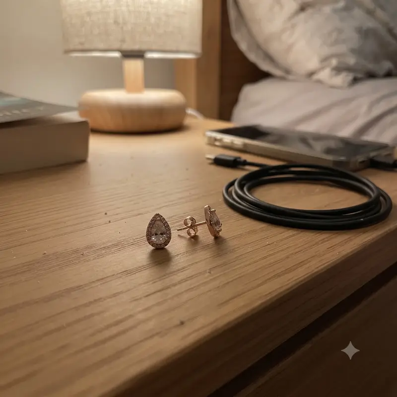 Teardrop Halo Stud Earrings photo review